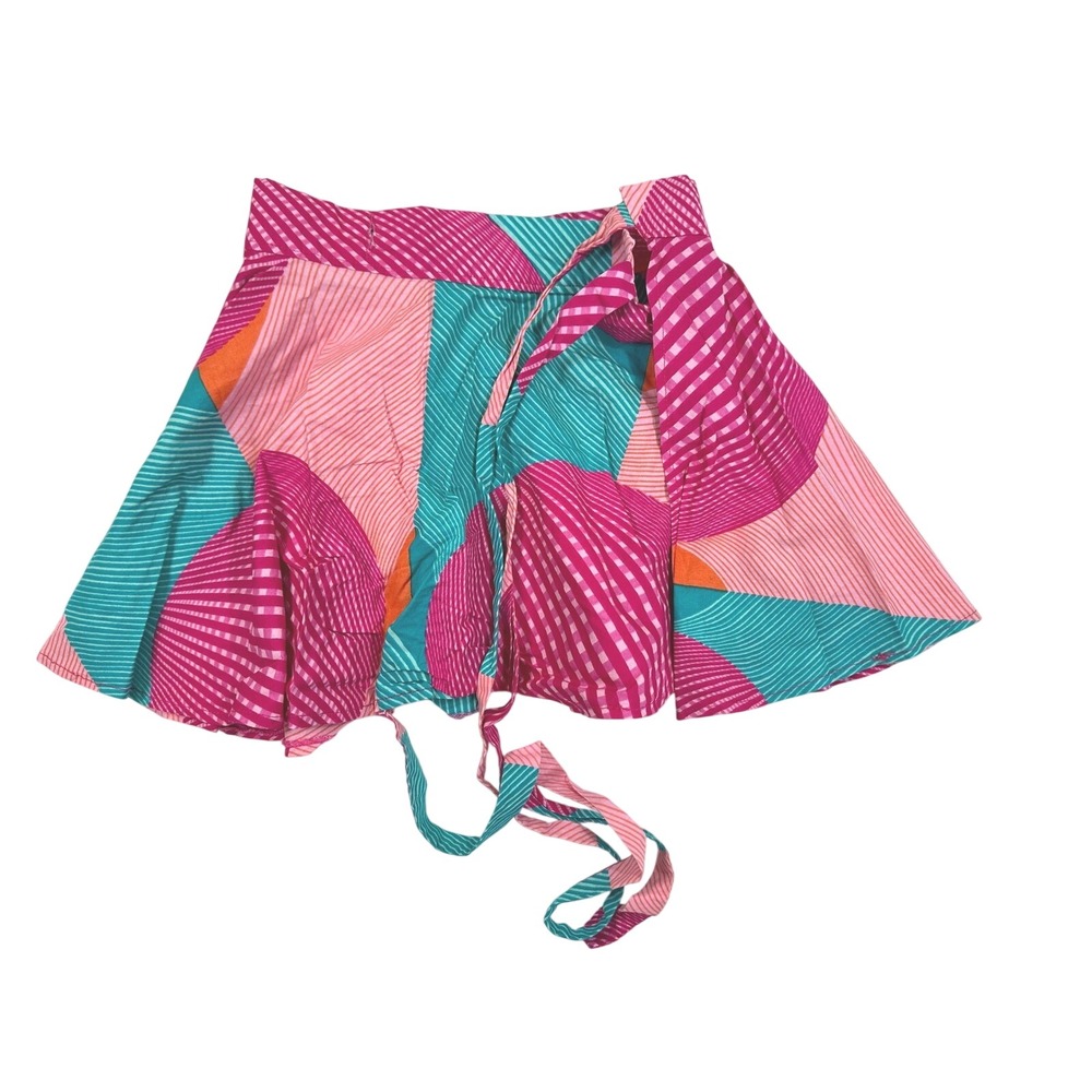 Fran +‎ Bene A-line Colorful African Wrap Skirt size Small/Medium